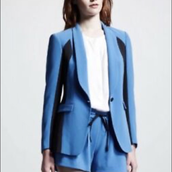 🌹SOLD🌹 Rag & Bone Black Blue Hefferson Blazer - Picture 6 of 11